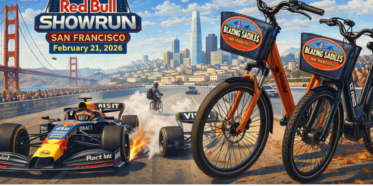 Red Bull Showrun San Francisco Is Coming — Make a Day of It with Blazing Saddles 🏎️🔥