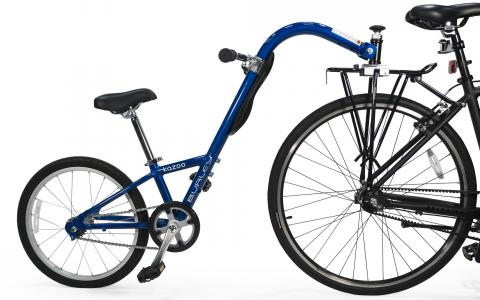 Burley Kazoo Tag-a-Long Bike Attachment for Kids - blue